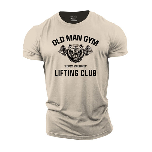 Men's Old Man Gym Lifting Club Cotton T-Shirt