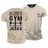 Men's All I Need Is A Little Bit of Gym and A Whole Lot of Jesus Cotton T-Shirt