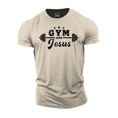 Men's Gym and Jesus Cotton T-Shirt