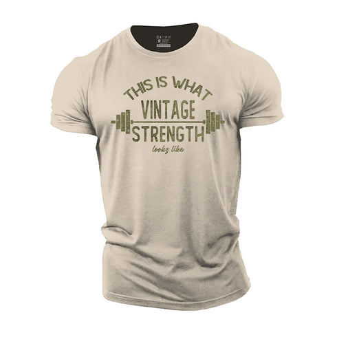 Men's This Is What Vintage Strength Looks Like Cotton T-Shirt