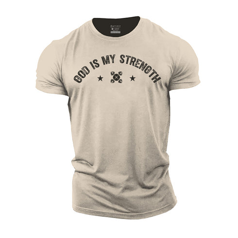 Men's God Is My Strength Cotton T-Shirt