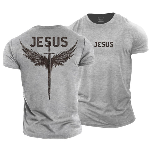 Men's Jesus Wings Cotton T-Shirt
