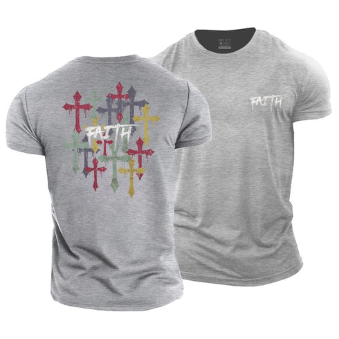 Men's Faith Cross Cotton T-Shirt