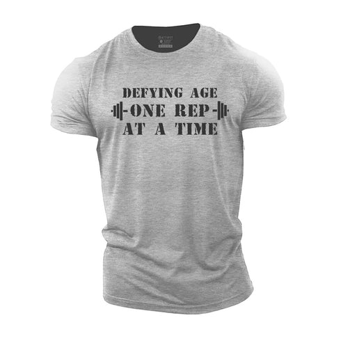 Men's Defying Age One Rep at A Time Cotton T-Shirt