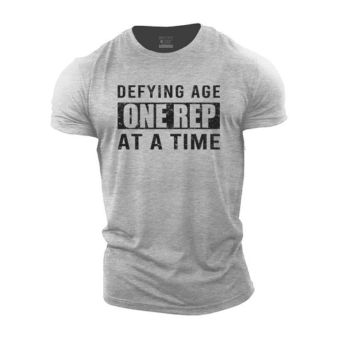 Men's Defying Age One Rep at A Time Cotton T-Shirt