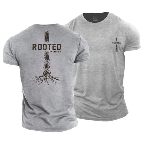 Men's Rooted in Christ Cotton T-Shirt