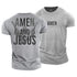 Men's Amen and Jesus Cotton T-Shirt