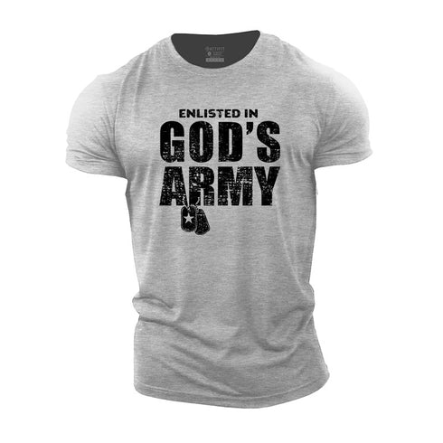 Men's Enlisted in God's Army Cotton T-Shirt