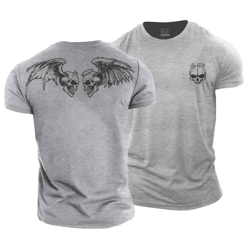 Men's Angel And Devil Cotton T-Shirt