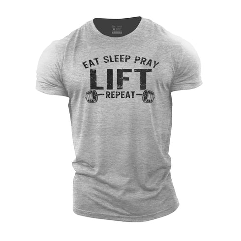 Men's Eat Sleep Pray Repeat Cotton T-Shirt