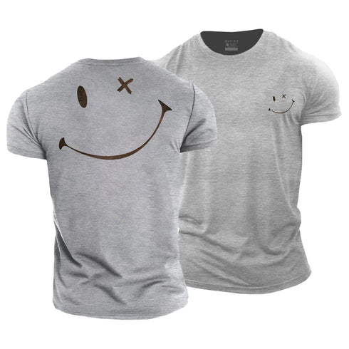 Men's Simple Smiley Cotton T-Shirt