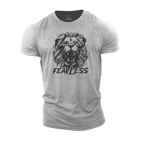 Men's Fearless Lion Cotton T-Shirt