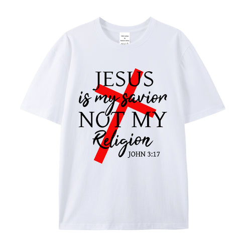 Unisex Jesus Is My Savior Not My Religion Cotton T-Shirt