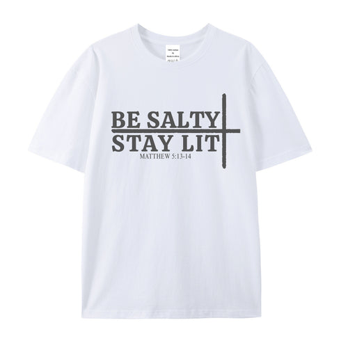 Unisex Be Salty Stay Lit Cotton T-Shirt