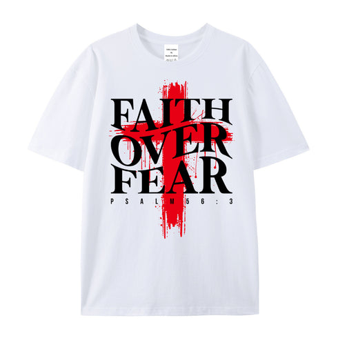 Unisex Faith Over Fear Cotton T-Shirt
