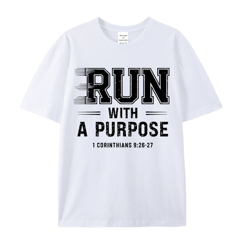 Unisex Run With A Purpose Cotton T-Shirt