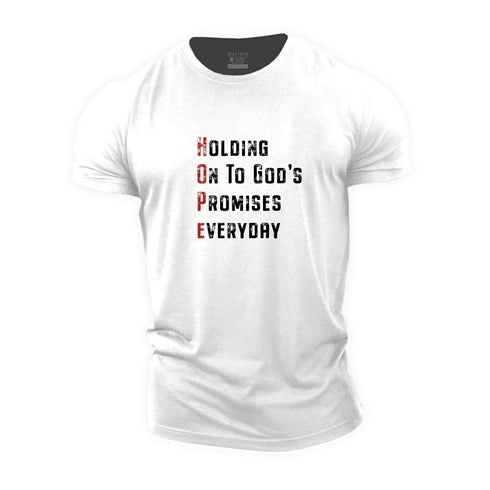 Men's Holding On To God's Promises Everyday Cotton T-Shirt