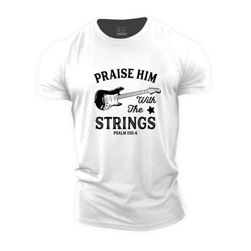 Men's Praise Him With The String Cotton T-Shirt
