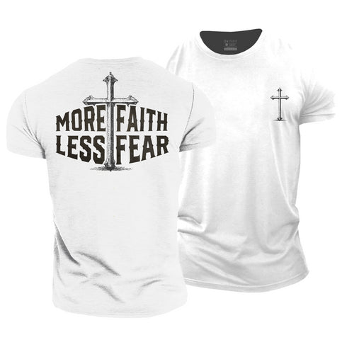 Men's More Faith Less Fear Cotton T-Shirt