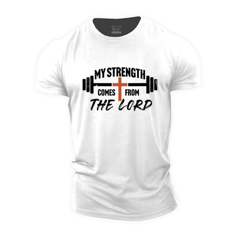 Men's My Strength Comes From The Lord Cotton T-Shirt