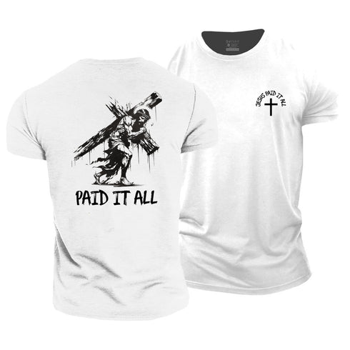 Men's Jesus Paid It All Cotton T-Shirt