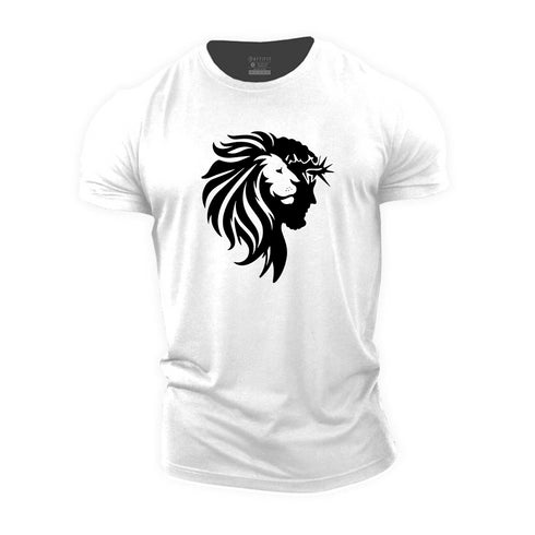 Men's Jesus And Lion Cotton T-Shirt