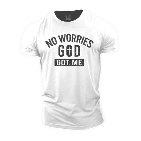 Men's No Worries God Got Me Cotton T-Shirt