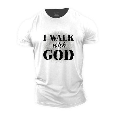 Men's I Walk With God Cotton T-Shirt