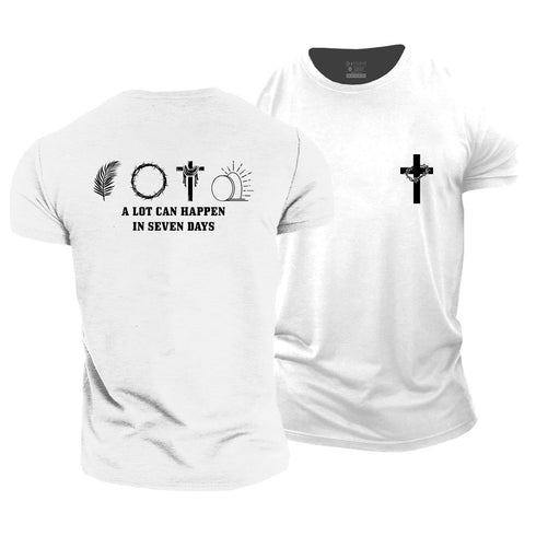 Men's A Lot Can Happen In Seven Days Cotton T-Shirt