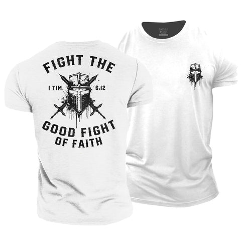 Men's Fight The Good Fight of Faith Cotton T-Shirt