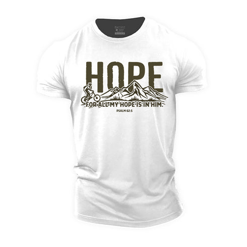 Men's For All My Hope Is in Him Cotton T-Shirt