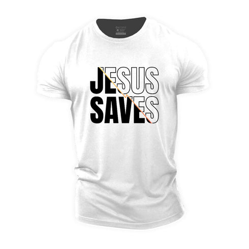 Men's Jesus Saves Cotton T-Shirt