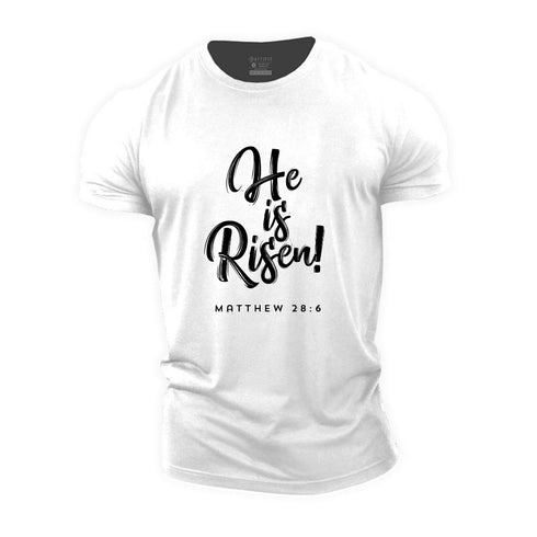 Men's He Is Risen Cotton T-Shirt