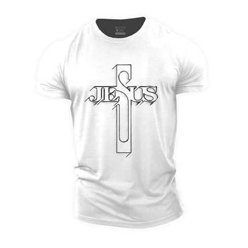 Men's Jesus Cross Cotton T-Shirt