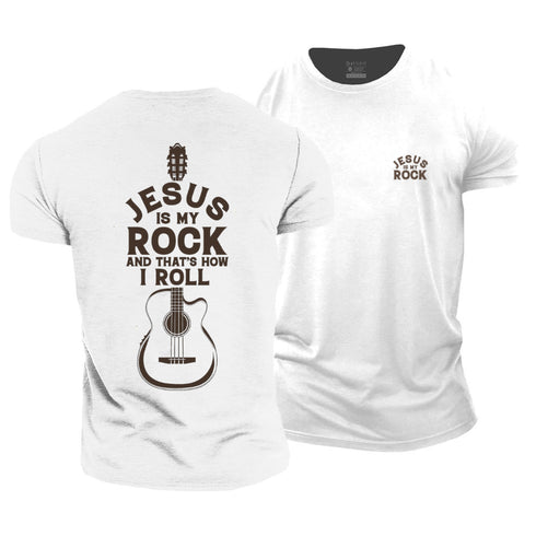 Men's Jesus Is My Rock Cotton T-Shirt