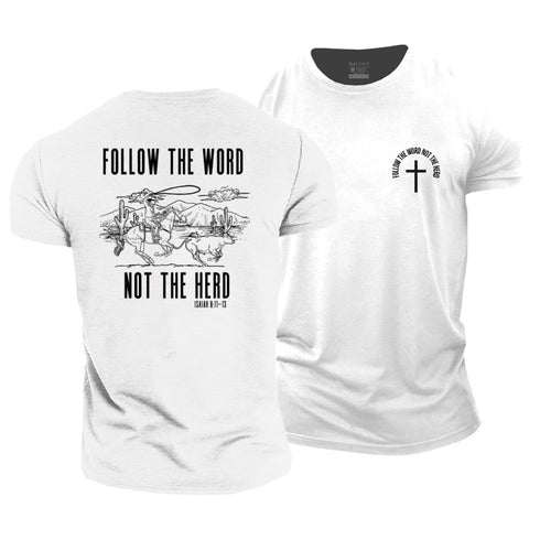 Men's Follow The Word Not The Herd Cotton T-Shirt