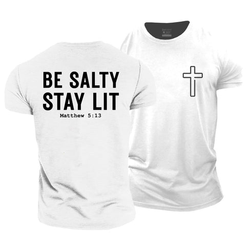 Men's Be Salty Stay Lit Cotton T-Shirt