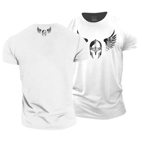 Men's Spartan Warrior Helmet Cotton T-Shirt