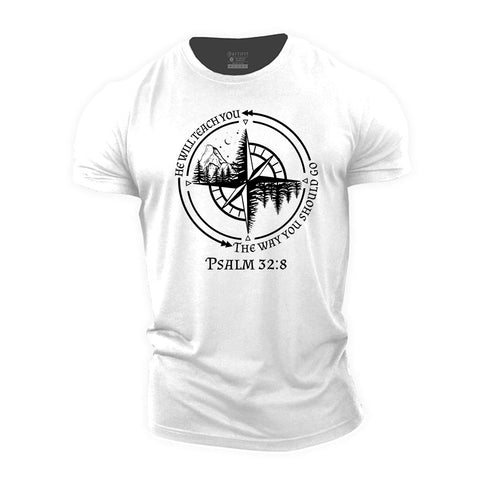 Men's PSALM 32:8 Cotton T-Shirt