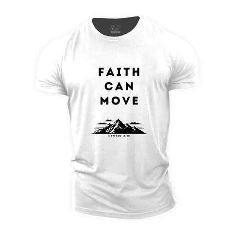 Men's Faith Can Move Mountain Cotton T-Shirt