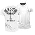 Men's Jesus Has My Back Cotton T-Shirt