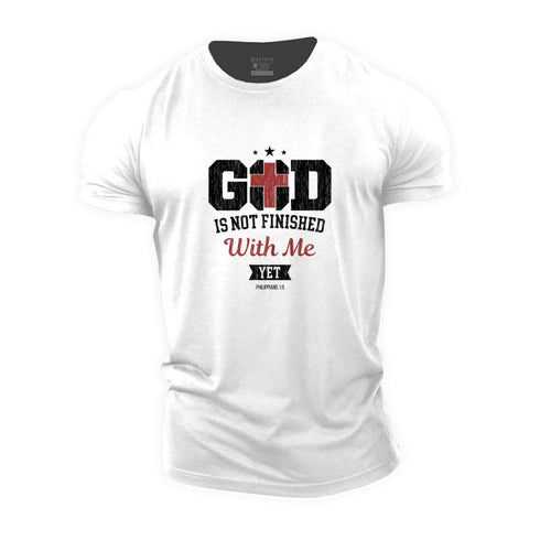 Men's God Is Not Finished With Me Yet Cotton T-Shirt