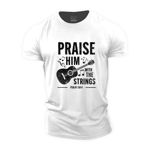 Men's Praise Him With The Strings Cotton T-Shirt