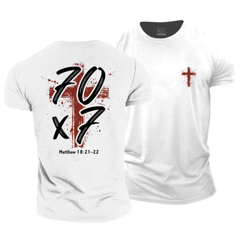 Men's Matthew 18:21-22 Cotton T-Shirt