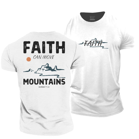 Men's Faith Can Move Mountains Cotton T-Shirt