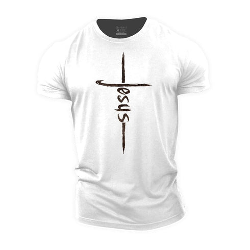 Men's Jesus Cross Cotton T-Shirt