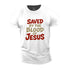 Men's Saved By The Blood Of Jesus Cotton T-Shirt