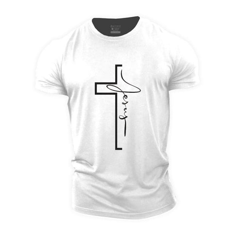Men's Jesus Cross Cotton T-Shirt