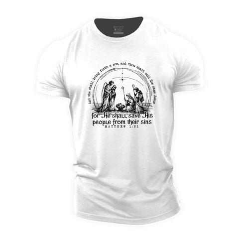 Men's MATTHEW 1:21 Cotton T-Shirt