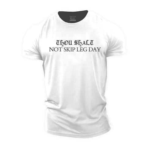 Men's Thou Shalt Not Skip Leg Day Cotton T-Shirt